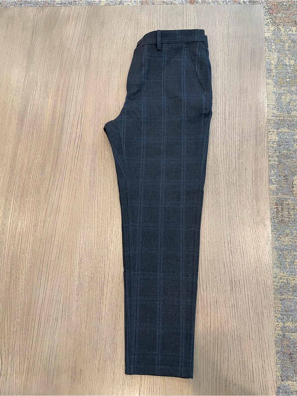 New without Tags ZARA Men’s  Charcoal  Plaid Pants size 31